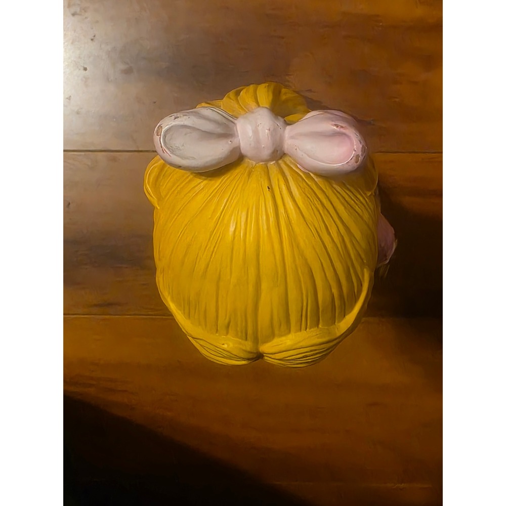 Vintage 1997 Art Line Inc School Girl Blow Mold Figurine Model 4741 Pink Dress - Picture 5 of 6